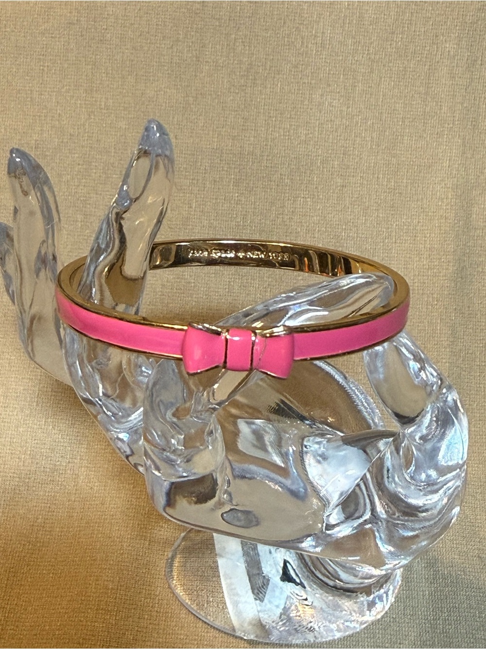 Kate Spade Pink Bow Enamel Bangle Bracelet